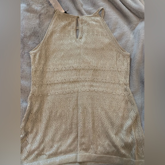 NWT WHBM light but lined sleeveless top with faint shimmer to material. Size XS - Picture 2 of 2